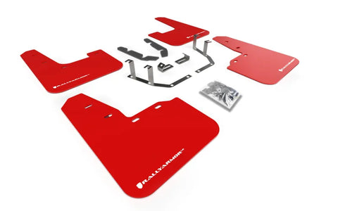 Rally Armor Rally Armor 18-23 Ford Fiesta ST MK8 Red UR Mud Flap w/White Logo