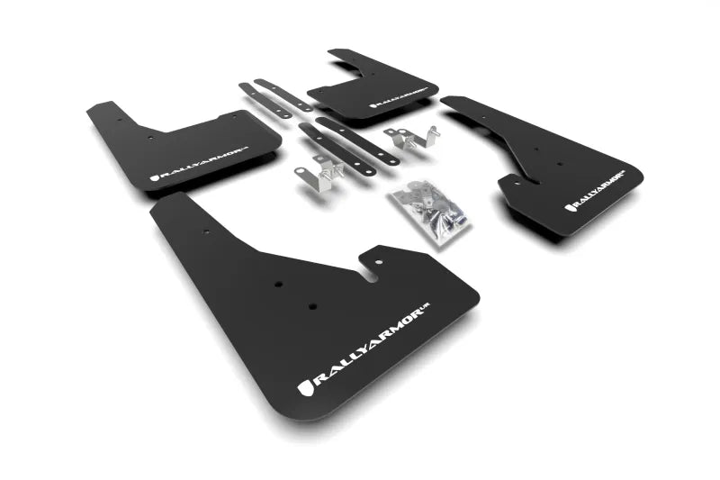 Rally Armor Rally Armor 18-24 Toyota Corolla Hatchback Black UR Mud Flap White Logo