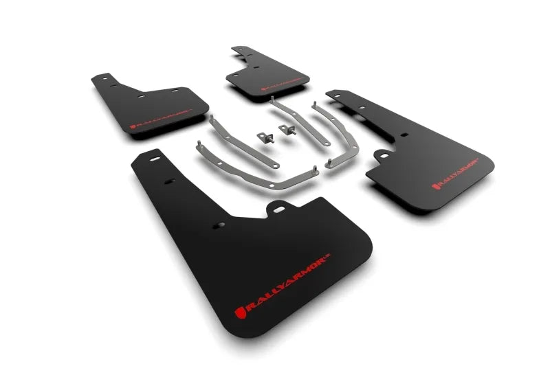 Rally Armor Rally Armor 22-24 Hyundai Tucson Black UR Mud Flap w/Red Logo