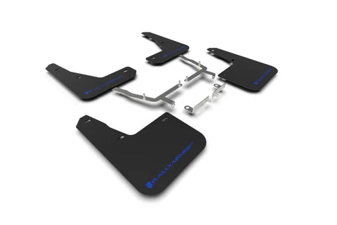 Rally Armor Rally Armor 19-24 Ford Focus ST MK4 Black UR Mud Flap w/Blue Logo