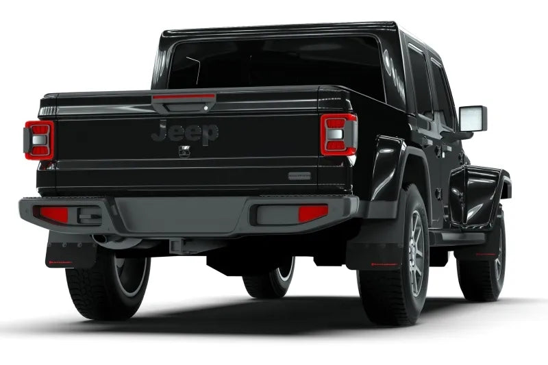 Rally Armor Rally Armor 19-24 Jeep Gladiator JT (Incl. Overland/Sport/Sport S) Black Mud Flap w/Red Logo