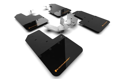 Rally Armor Rally Armor 21-24 Ford Bronco (Plstc Bmpr - NO Rptr/Sprt - NO RR/RB) Blk Mud Flap w/Cy Orange Logo