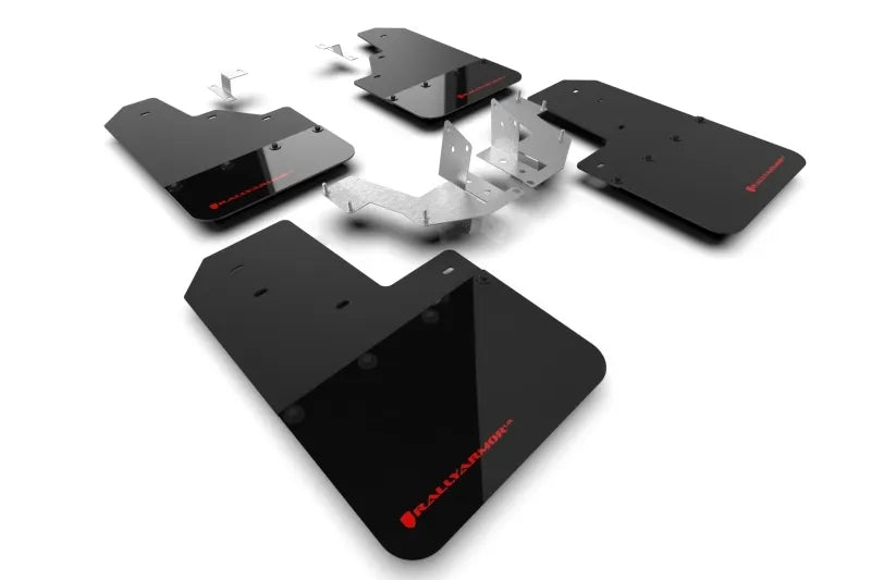 Rally Armor Rally Armor 21-24 Ford Bronco (Plstc Bmpr - NO Rptr/Sprt - NO RR/RB) Blk Mud Flap w/Red Logo