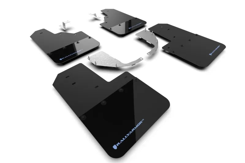 Rally Armor Rally Armor 21-24 Ford Bronco (Steel Bmpr - NO Rptr/Sprt - NO RR/RB) Blk Mud Flap w/Area Blue Logo