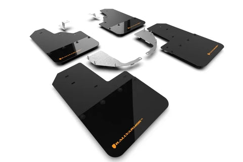 Rally Armor Rally Armor 21-24 Ford Bronco (Steel Bmpr - NO Rptr/Sprt - NO RR/RB) Blk Mud Flap w/Cy Orange Logo