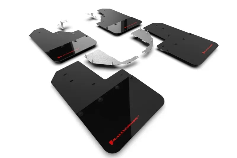 Rally Armor Rally Armor 21-24 Ford Bronco (Steel Bmpr - NO Rptr/Sprt - NO RR/RB) Blk Mud Flap w/Red Logo