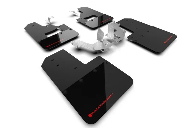 Rally Armor Rally Armor 21-24 Ford Bronco (Plstc Bmpr + RB - NO Rptr/Sprt) Blk Mud Flap w/Red Logo