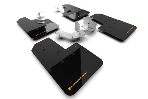 Rally Armor Rally Armor 21-24 Ford Bronco (Plstc Bmpr + RR - NO Rptr/Sprt) Blk Mud Flap w/Cy Orange Logo