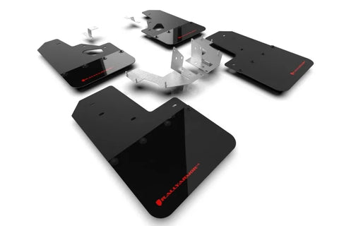 Rally Armor Rally Armor 21-24 Ford Bronco (Plstc Bmpr + RR - NO Rptr/Sprt) Blk Mud Flap w/Red Logo