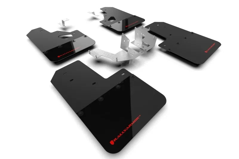 Rally Armor Rally Armor 21-24 Ford Bronco (Plstc Bmpr + RR - NO Rptr/Sprt) Blk Mud Flap w/Red Logo