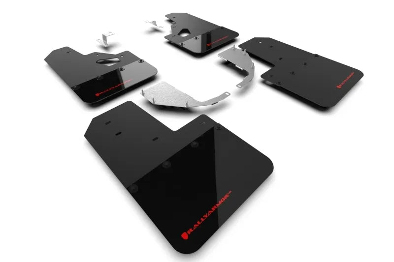Rally Armor Rally Armor 21-24 Ford Bronco (Steel Bmpr + RR - NO Rptr/Sprt) Blk Mud Flap w/Red Logo
