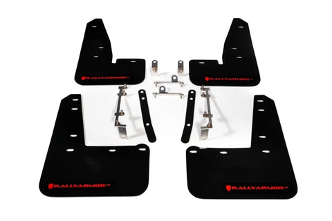 Rally Armor Rally Armor 23-24 Toyota GR Corolla Black UR Mud Flap w/Red Logo — fits Toyota Corolla