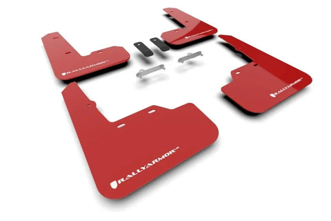Rally Armor Rally Armor 22-24 Subaru WRX Red UR Mud Flap w/White Logo