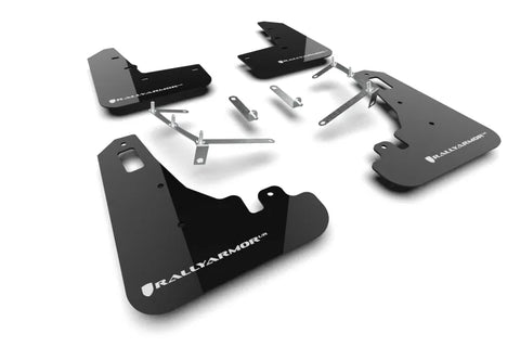 Rally Armor Rally Armor 22-24 Subaru BRZ / Toyota GR86 Black UR Mud Flap w/White Logo