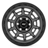 Rough Country 85 Series Wheel Simulated Beadlock Gunmetal Gray/Black
