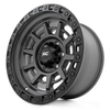 Rough Country 85 Series Wheel Simulated Beadlock Gunmetal Gray/Black