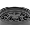 Rough Country 85 Series Wheel Simulated Beadlock Gunmetal Gray/Black
