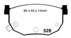 RDA GP Max Brake Pad Set Rear RDB1174