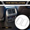 Clear plastic rear a/c air outlet vent trim covers for toyota tundra 2022-2024 showing the back side