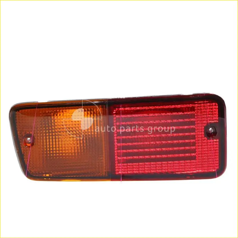 Rectangular amber and red textured lens rear bar side marker light for Nissan Patrol GU Y61 2004-2015 left side