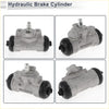 Gray metallic rear brake wheel cylinder with black rubber caps for toyota rav4 2001-2005 stamped 66010230752