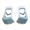 Pair of gray plastic car side mirror housing covers shown from the back for nissan datsun 620 1972-1979 rear bumper holder tail lights