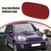 Red oval-shaped rear side marker reflector light with textured surface for toyota rav4 rear bumper 2019-2023