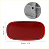 Rear bumper side marker reflectors for toyota rav4 2019-2023 red oval plastic with textured surface and rounded edges