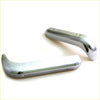Chrome finished metal door handle components with sleek curved design for rear bumper steel x2 nissan datsun 520 620