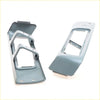 Gray plastic rear bumper tail lightset trim pieces with molded contours and mounting holes for datsun nissan 1973-1979