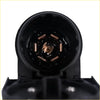 Black plastic rear bumper trailer tow hitch wire harness socket plug for ford ram with six copper terminals inside