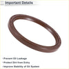 Rear crankshaft oil seal for toyota alphard 2003-2014 brown nbr rubber ring with textured inner surface and outer notches