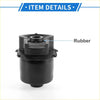 Black rubber rear crossmember bushing with cylindrical body and flanged top for toyota echo scion xa 2000-2006