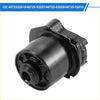 Black rubber rear crossmember bushing with molded plastic housing and threaded bore for toyota echo scion xa