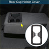 Black textured fabric rear cup holder cover with molded plastic insert for toyota harrier 80 series 2020-2023