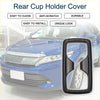 Black plastic rear cup holder cover with sleek modern design for toyota harrier 80 series 2020-2023, back side shown