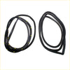 Rear door weatherstrip for mazda familia hatchback 323 glc 1977-1980 black rubber seal strips with yellow adhesive dots