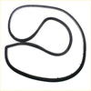 Black rubber rear door weatherstrip for Mitsubishi Chrysler Sigma Colt Galant with smooth texture and blue inner tabs