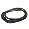 Rear door weatherstrip seal for datsun nissan sentra sunny b13 sedan black rubber with white fasteners on back side