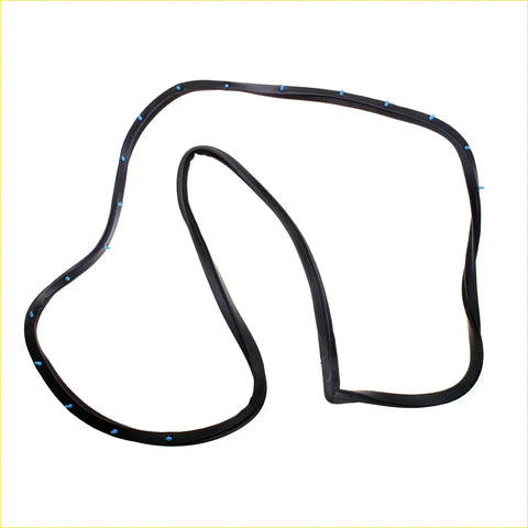 Black rubber rear door weatherstrip seal for mazda familia 3rd gen with blue dots along its length