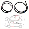 Rear door weatherstrip seal for nissan sylphy n16 almera pulsar black rubber with pink and blue plastic fasteners