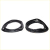 Black rubber rear door weatherstrip set for datsun nissan sunny sentra sedan with smooth texture and gold metal tabs
