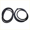 Black rubber rear door weatherstrip strips with yellow and blue plastic tabs for mitsubishi sigma colt galant a121 1600
