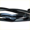 Rear door weatherstrip for Nissan Datsun Sunny Sedan B110 70-73 black rubber with molded tab and worn gray interior backside