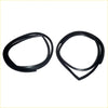 Black rubber rear door weatherstrip seals for nissan datsun sunny sedan b110 1970-1973 window frames