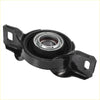 Black rubber and metal rear driveshaft center support bearing for 2000-2005 toyota rav4 shown from back side