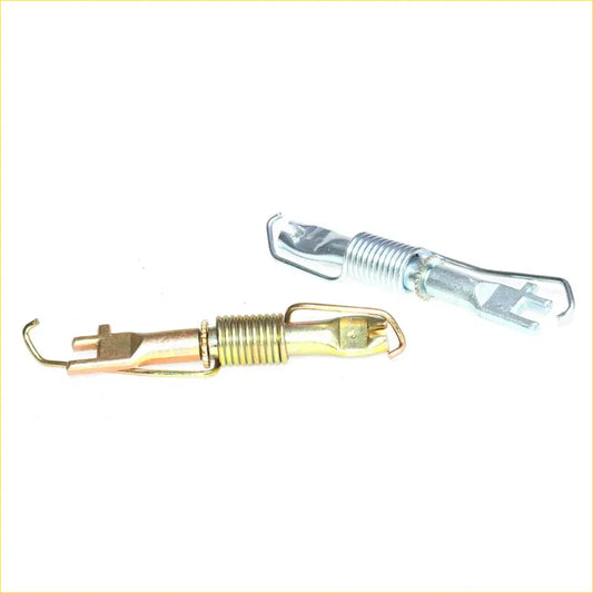 Two metallic brake shoe return springs gold and silver toned for rear drum brake shoes adjuster toyota hilux 2wd 2005-2015