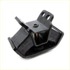 Rear engine mount for toyota hilux 1972-1978 showing black rubber with metal bracket and threaded bolt backside view