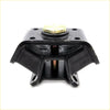 Black painted metal rear engine mount with gold hex bolt for toyota hilux 1988-1997 shown from back side