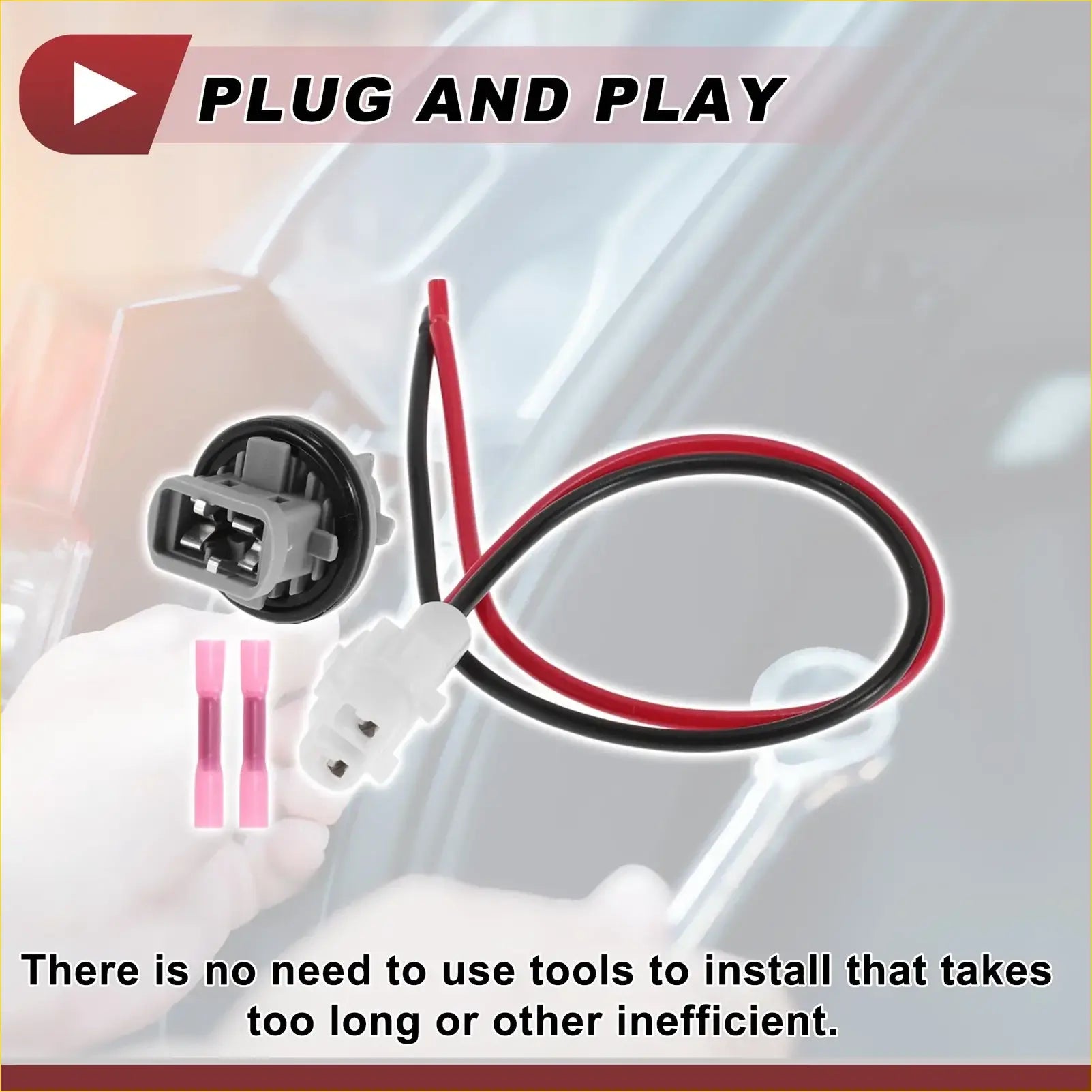 Rear Fog Lights Socket Wiring for Toyota Prado 4000 2700 (2009-2018)